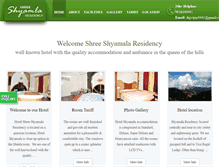 Tablet Screenshot of hotelshyamalashimla.com
